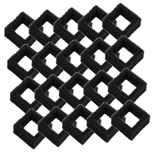 EXCEART 1 Satz Filterelement Wasser Baumwolle Haustier Brunnen Aquarium Wasserspender Filter Ersatz Schwamm Schwarz 20 Stück von EXCEART