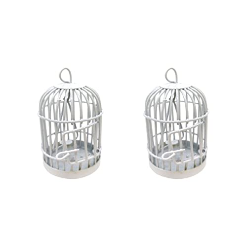 EXCEART Zubehör 2 Stück Puppenhaus Vogel Miniaturpuppe Birdcage Mini Hanging Cage Mini Vogel Käfig Käfig Mini Puppe Mini Schmuckzubehör von EXCEART