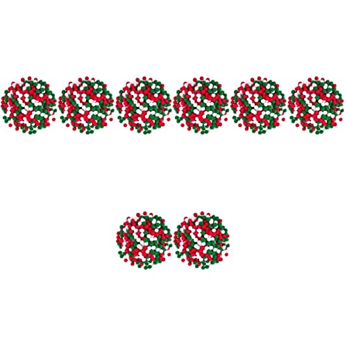 EXCEART 4000 Stück Bastelbommel Rotes Fell Plüsch Weiß Festivalbedarf Schuhe Ornament Baum Weihnachten Bastelanhänger Kunstschals Grün für Dekorative Katzen cm Farbige Hüte Basteltüte von EXCEART