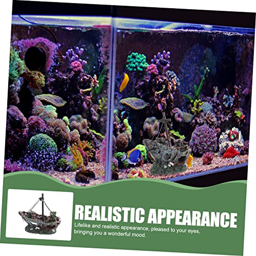 EXCEART Aquarium Deko Resin Schiffswrack Ornament Hohl Schiff Simulationsschiff Versteck Fisch Tank Landschaft Klein Natürlich Langlebig EXCEART Aquarium Deko Resin Schiffswrack Ornament Hohl Schiff Simulationsschiff Versteck Fisch Tank Landschaft Klein Natürlich Langlebig von EXCEART