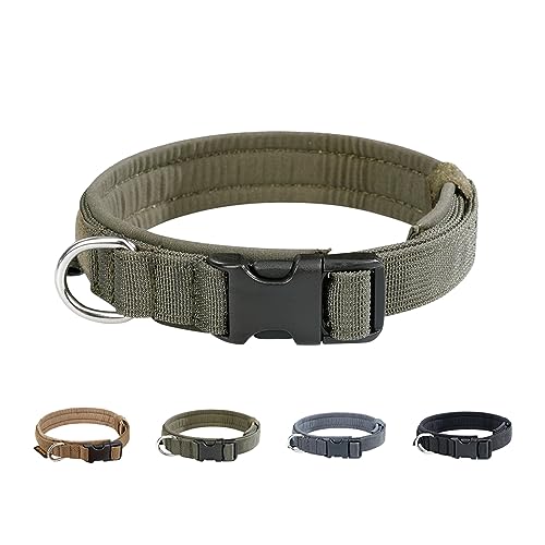 EXCELLENT ELITE SPANKER 1" Kleines Haustier Hundehalsband Einstellbar Welpen Hals Gürtel führen(Olivgrün-XS) von EXCELLENT ELITE SPANKER
