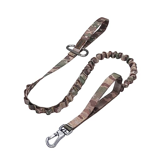 EXCELLENT ELITE SPANKER Taktische Bungee Hundeleine Militär Leine Hunde Elastische Braun Schwarz Hundeleine Walk Trainingsleine(Camouflage) von EXCELLENT ELITE SPANKER