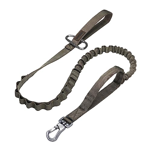 EXCELLENT ELITE SPANKER Taktische Bungee Hundeleine Militär Leine Hunde Elastische Braun Schwarz Hundeleine Walk Trainingsleine(Olivgrün) von EXCELLENT ELITE SPANKER