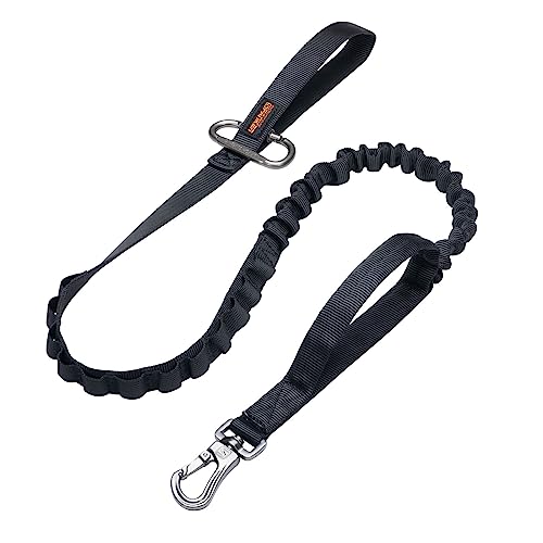 EXCELLENT ELITE SPANKER Taktische Bungee-Hundeleine Militärische verstellbare Hundeleine Schnellspanner elastische Leine mit 2 Kontrollgriffen(BLK) von EXCELLENT ELITE SPANKER