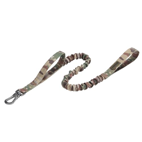 EXCELLENT ELITE SPANKER Military Bungee Hundeleine Elastische Leinen mit 2 gepolsterten Haltegriffen für mittlere und kleine Hunde(MCP) von EXCELLENT ELITE SPANKER