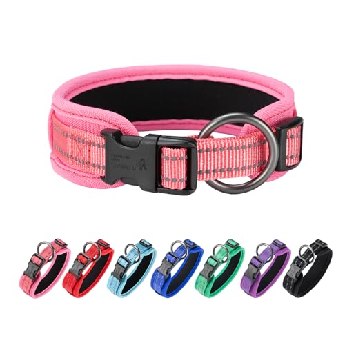 EXCELLENT ELITE SPANKER Premium Hundehalsband Ultra Comfort gepolstertes Hundehalsband mit Schnellverschluss Super einstellbar für alle Rassen(PIK-S) von EXCELLENT ELITE SPANKER