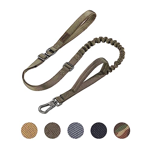 EXCELLENT ELITE SPANKER Taktische Bungee Hundeleine Hundeleine Taktisch Militärisch verstellbare Polizei Hund Leine Elastisches Leinenseil mit 2 Griffen(RGN) von EXCELLENT ELITE SPANKER