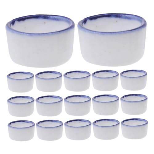 EXHUMKY Großzügige Reptilienpflege 24-teiliges Mini-Set Aus Keramik Für Futter Und Wasser Für Spinnen Schildkröten Frösche Und Schildkröten von EXHUMKY