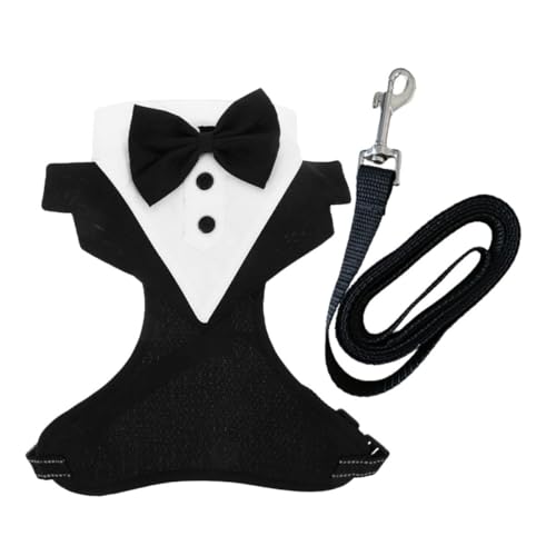 EXHUMKY 1 Satz Haustierkleiderweste Smoking-Hundekostüm formelles Kostüm für Haustiere Hundegeburtstagskostüm Hundefliege Kostüm Hundeweste mit Leine Pet Party Kostüm Polyester Schwarz EXHUMKY 1 Satz Haustierkleiderweste Smoking-Hundekostüm formelles Kostüm für Haustiere Hundegeburtstagskostüm Hundefliege Kostüm Hundeweste mit Leine Pet Party Kostüm Polyester Schwarz von EXHUMKY