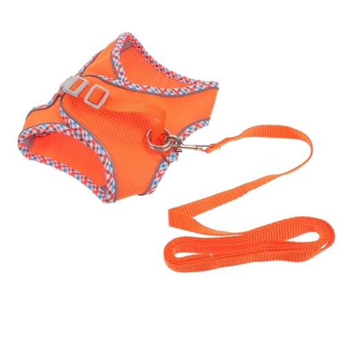 EXHUMKY 1 Satz Reflektierendes Hundegeschirr hundezubehör hundehalsband und Leine Set Modisches Hundegeschirr Zinke Hundepuzzle co Auto Hundeweste Welpengeschirr Polyester Orange EXHUMKY 1 Satz Reflektierendes Hundegeschirr hundezubehör hundehalsband und Leine Set Modisches Hundegeschirr Zinke Hundepuzzle co Auto Hundeweste Welpengeschirr Polyester Orange von EXHUMKY