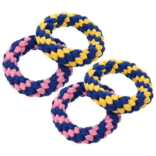 EXHUMKY 1 Set 4 Stück Handgefertigte Gewebte Beißspielzeug Baumwollseil Haustier Hund Kauspielzeug Beißspielzeug EXHUMKY 1 Set 4 Stück Handgefertigte Gewebte Beißspielzeug Baumwollseil Haustier Hund Kauspielzeug Beißspielzeug von EXHUMKY