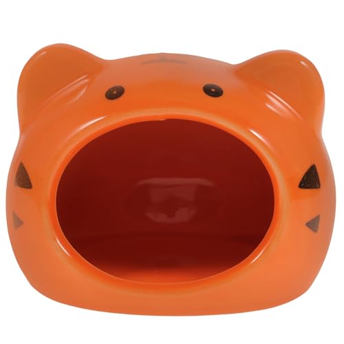 EXHUMKY Keramik-haustiernest Hamsterhausbett Multifunktionales Nest für Haustiere Leicht Zu Waschen Sicher von EXHUMKY