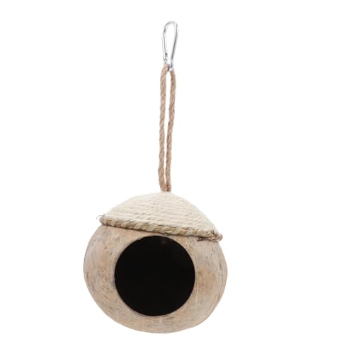 EXHUMKY 1 Stück Kokosnussschalen Nest für Kleintiere Natürliches Vogelhaus und Schlafplatz für Hamster Meerschweinchen und Vögel mit Praktischem Aufhänge Seil und Komfortabel EXHUMKY 1 Stück Kokosnussschalen Nest für Kleintiere Natürliches Vogelhaus und Schlafplatz für Hamster Meerschweinchen und Vögel mit Praktischem Aufhänge Seil und Komfortabel von EXHUMKY