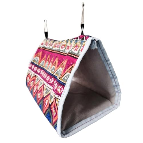 EXHUMKY Papageienhängematte Dreieckiges Vogel Warmnest aus Atmungsaktivem Material für Wellensittiche und Kleine Vögel Bequemes Schlafzelt für Käfig mit Hängendem Design EXHUMKY Papageienhängematte Dreieckiges Vogel Warmnest aus Atmungsaktivem Material für Wellensittiche und Kleine Vögel Bequemes Schlafzelt für Käfig mit Hängendem Design von EXHUMKY