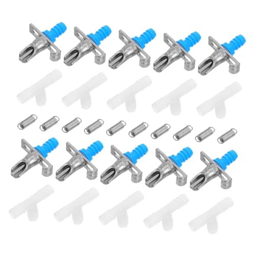 EXHUMKY 10 Sätze Teiliges Set Metall Trinkflaschen für Kaninchen Automatischer Wasserspender Nippel Trinkwerkzeug für Kleine Tiere für Kaninchenhaltung und Futterspender von EXHUMKY
