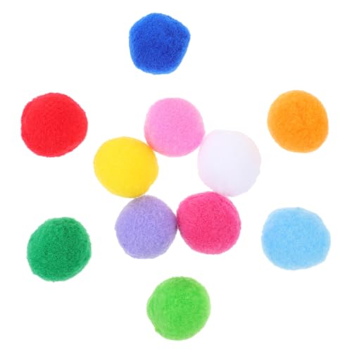 EXHUMKY 100Stücke Bunte Pom Poms Flauschige Bälle für DIY Bastelprojekte und Dekorationen für Girlanden und Kreative Kunstwerke von EXHUMKY