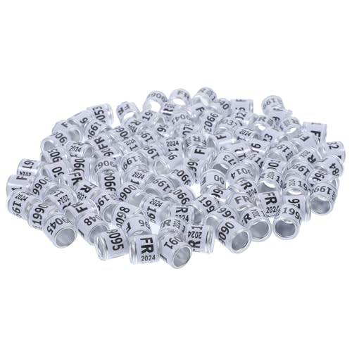 EXHUMKY 100 Stück Fußkettchen Für Brieftauben Aluminium-Kunststoff-identifikation Für Vögel EXHUMKY 100 Stück Fußkettchen Für Brieftauben Aluminium-Kunststoff-identifikation Für Vögel von EXHUMKY