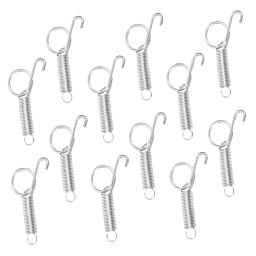 EXHUMKY 12stücke Federhaken Für Kaninchenkäfige Edelstahl Für Haustierkäfigtüren Federhaken Für Käfigtüren Federriegelhaken Für Kaninchenkäfige von EXHUMKY