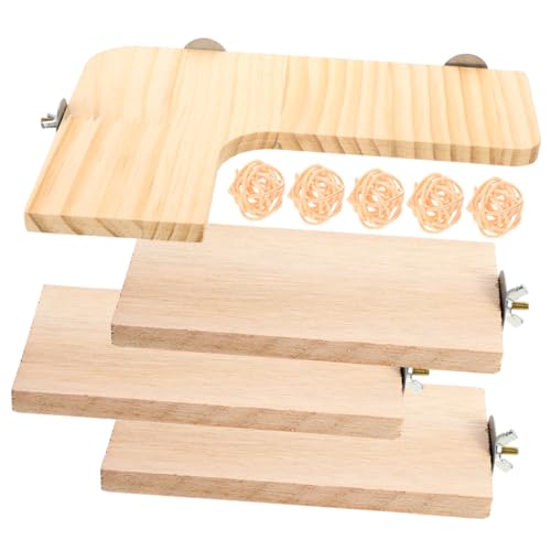 EXHUMKY 1Satz Haushaltssprungbrett für Kleintiere Stabiler Sprungstand aus Robustem Holz Teiliges für Hamster Chinchillas und Vögel für Käfige und Fördert Bewegung von EXHUMKY