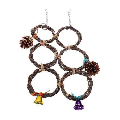 EXHUMKY Papagei Kauen Spielzeug Hängend Stehend Ring Vogel Käfig Spielzeug Für Haustiere Beschäftigung Und Geistige Gesundheit EXHUMKY Papagei Kauen Spielzeug Hängend Stehend Ring Vogel Käfig Spielzeug Für Haustiere Beschäftigung Und Geistige Gesundheit von EXHUMKY