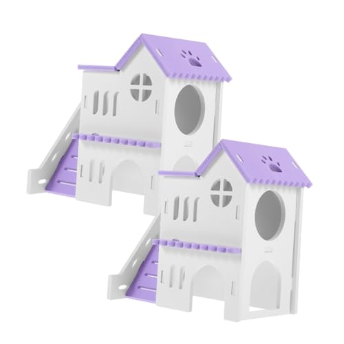 EXHUMKY 2 Sets Hamster Den Loft, Zartes Hamsterhaus, Meerschweinchen Versteck, Mini Rattenkäfig, Versteck, Hamsterversteck, Hamsterhütte, Meerschweinchenversteck, Spielzeugzubehör, EXHUMKY 2 Sets Hamster Den Loft, Zartes Hamsterhaus, Meerschweinchen Versteck, Mini Rattenkäfig, Versteck, Hamsterversteck, Hamsterhütte, Meerschweinchenversteck, Spielzeugzubehör, von EXHUMKY