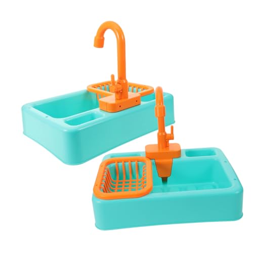 EXHUMKY 2 Stück Gemüsebeckenspielzeug Papageienbadewanne Vogelbadetool Vogelkäfigreinigungsmittel kleines Sittichbad Papageien Badewanne Vogelkäfigbadewanne Potbadwanne Plastik Hellgrün von EXHUMKY