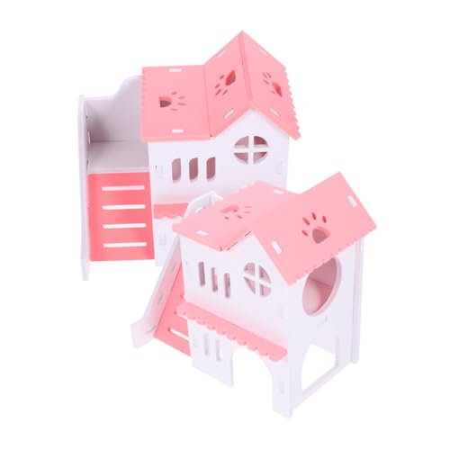 EXHUMKY 2stücke Kleintierversteck Villa Für Hamster Und Kleintiere Zum Schlafen Spielen Und Ausruhen Mit Hamsterversteck Für Kleintierkäfig Und Kleintierversteck Als Spielplatz Für von EXHUMKY