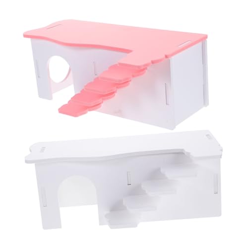 EXHUMKY 2 Stück Hamsterhaus, Mäusehabitat, Rattenzubehör, Mini Rattenkäfig, Versteck, Leiterhaus Für Hamster, Mäuseversteck, Hamsterlabyrinth, Meerschweinchenversteck, Zubehör, EXHUMKY 2 Stück Hamsterhaus, Mäusehabitat, Rattenzubehör, Mini Rattenkäfig, Versteck, Leiterhaus Für Hamster, Mäuseversteck, Hamsterlabyrinth, Meerschweinchenversteck, Zubehör, von EXHUMKY