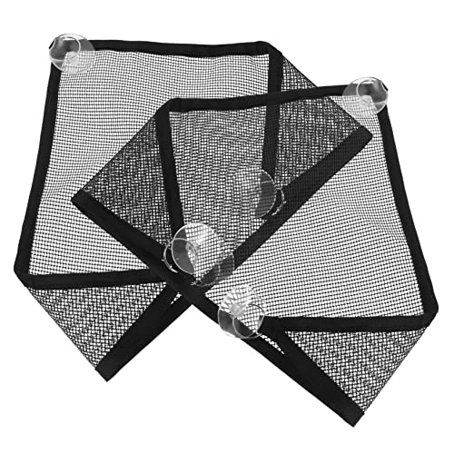 EXHUMKY 2 Stück Haustier Hängematte Klettern groß Hängematte für Bartagamen Hängematte Mesh Hängematte Schlafhängematte für Haustiere Hängematte für Kleintiere Klebenetz Schwarz von EXHUMKY
