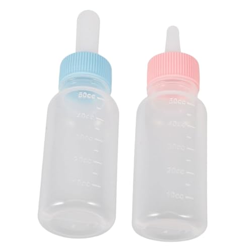 EXHUMKY 2 Stück Haustierflasche, Haustier Saugflasche, Welpenflaschen, Kätzchen Flaschen Fütterungsset, Kätzchen Saugflasche, Haustier Milchflasche, Neugeborenen Kätzchen Flasche, von EXHUMKY