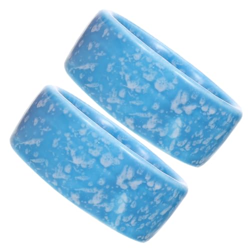 EXHUMKY 2 Stück Keramische Futterschalen für Hamster rutschfeste Futter Wassernäpfe für Kleintiere Wie Chinchillas Meerschweinchen und Vögel Sicheres und Stabiles Design von EXHUMKY