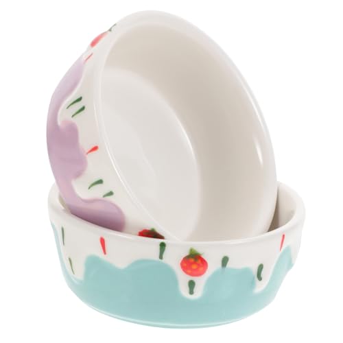 EXHUMKY 2 Stück Keramischer Futternapf für Kleintiere rutschfest Verschütten für Hamster Meerschweinchen Kaninchen und für Tägliche Fütterung Kleine Blau und EXHUMKY 2 Stück Keramischer Futternapf für Kleintiere rutschfest Verschütten für Hamster Meerschweinchen Kaninchen und für Tägliche Fütterung Kleine Blau und von EXHUMKY