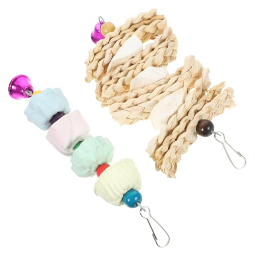EXHUMKY 2 Stück Papageien Kaukäfig Spielzeug Vogel Sittich Biss Molar Spielzeug Spielzubehör EXHUMKY 2 Stück Papageien Kaukäfig Spielzeug Vogel Sittich Biss Molar Spielzeug Spielzubehör von EXHUMKY