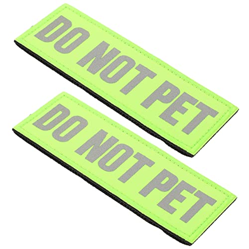 EXHUMKY 2 Stück Reflektierende Servicehund Patches Nylon Aufnäher für Rucksäcke Do Not Pet Aufkleber für Beim Abendspaziergang Hundezubehör EXHUMKY 2 Stück Reflektierende Servicehund Patches Nylon Aufnäher für Rucksäcke Do Not Pet Aufkleber für Beim Abendspaziergang Hundezubehör von EXHUMKY