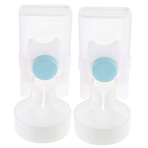 EXHUMKY 2 Stück Trinkbrunnen für Haustiere Spender Wasser Hallo Hund drinnen Kätzchenflasche PET Automatische Fütterung Heimtierbedarf Futterstation für Haustiere Welpenversorgung Abs Blau von EXHUMKY