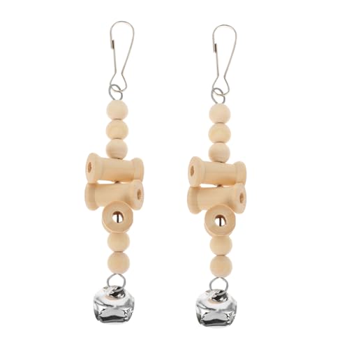EXHUMKY 2er-Pack Vogelspielzeug Aus Holz Kauspielzeug Für Papageien Nymphensittiche Haustierspielzeug Mit Glocke Sicheres Material Vogel-hängespielzeug EXHUMKY 2er-Pack Vogelspielzeug Aus Holz Kauspielzeug Für Papageien Nymphensittiche Haustierspielzeug Mit Glocke Sicheres Material Vogel-hängespielzeug von EXHUMKY