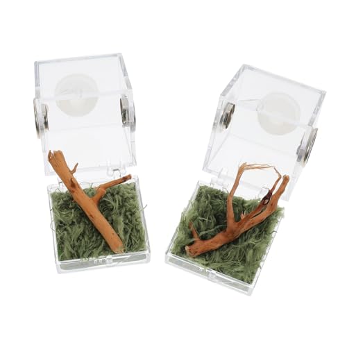 EXHUMKY Spinnen Terrarium Kasten für Haustiere 2 Stück Transparent Klein Atmungsaktiv Bruchsicher Geeignet für Florida Springspinnen und Insekten EXHUMKY Spinnen Terrarium Kasten für Haustiere 2 Stück Transparent Klein Atmungsaktiv Bruchsicher Geeignet für Florida Springspinnen und Insekten von EXHUMKY
