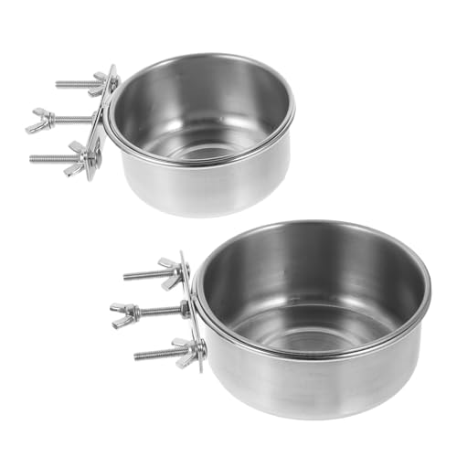 EXHUMKY Edelstahl-hundenapf Hundewassernapf Einfache Hundenäpfe Erhöhter Hundenapf Geneigte Tiernäpfe Haustierzubehör Großes Fassungsvermögen von EXHUMKY