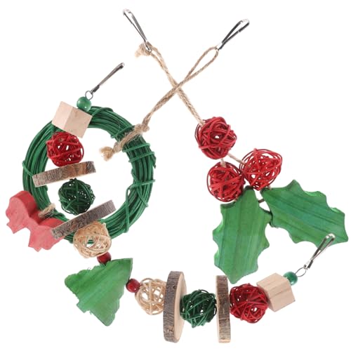 EXHUMKY 3stücke Hängendes Papageienspielzeug Teiliges Kauspielzeug Für Vögel Robustes Und Sicheres Spielzeug Für Wellensittiche Und Papageien Zur Beschäftigung Und Dekoration Im von EXHUMKY