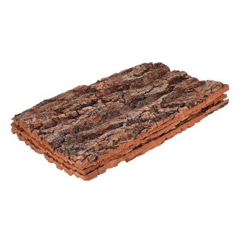 EXHUMKY 3 Stück Teiliges Reptilien Habitat Korkrinde Dekorative Baumrinden Plattform für Terrarien Aquarien für Kriechtiere Wie Echsen und Schlangen von EXHUMKY