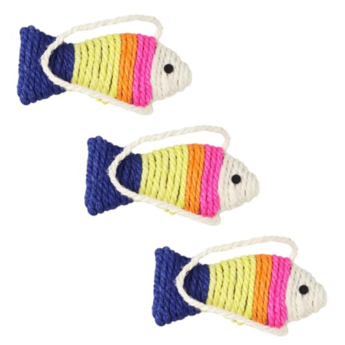 EXHUMKY 3Stücke Teiliges Katzenspielzeug Sisal Kratzbrett Fischform Kratzmatte für Katzen Fördert Kratzverhalten und Schützt Möbel aus Robustem Material für Katzen EXHUMKY 3Stücke Teiliges Katzenspielzeug Sisal Kratzbrett Fischform Kratzmatte für Katzen Fördert Kratzverhalten und Schützt Möbel aus Robustem Material für Katzen von EXHUMKY