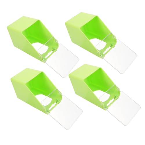EXHUMKY 4 Stück Futterbox Für Tauben Hühnerfutter Hühnerstall Vogelfütterer Papageienkäfig Vogel Fütterer Vogelfutterstation Nymphensittich-futterstation Futterspender Abs Light Green EXHUMKY 4 Stück Futterbox Für Tauben Hühnerfutter Hühnerstall Vogelfütterer Papageienkäfig Vogel Fütterer Vogelfutterstation Nymphensittich-futterstation Futterspender Abs Light Green von EXHUMKY