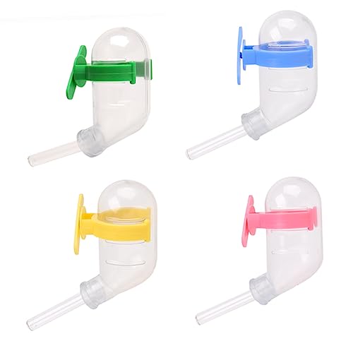 EXHUMKY 4stücke Hamster-trinkschalen Wasserspender Für Haustiere Aus Lebensmittelechtem Material Für Hamster Und Kleine Vögel Mit Stabiler Befestigung Für Käfige Zufällige von EXHUMKY