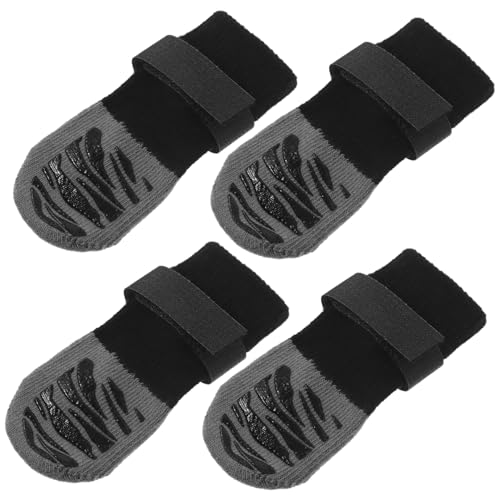 EXHUMKY 4 Stück Haustier Socken Austauschbare Hundesocken Entzückende Pfotenschützer Austauschbare Warme Socken Tragbare Hundepfotenschützer Wiederverwendbare Pfotenschützer Nylon EXHUMKY 4 Stück Haustier Socken Austauschbare Hundesocken Entzückende Pfotenschützer Austauschbare Warme Socken Tragbare Hundepfotenschützer Wiederverwendbare Pfotenschützer Nylon von EXHUMKY