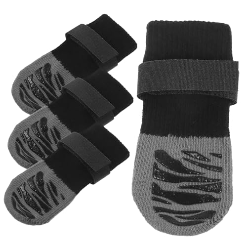 EXHUMKY 4 Stück Haustier Socken Hundesocke Waschbarer Pfotenschutz Auswechselbarer Hundepfotenschutz Pfotenschützer Für Kleine Hunde Atmungsaktive Wintersocken Socken Für Hund Nylon EXHUMKY 4 Stück Haustier Socken Hundesocke Waschbarer Pfotenschutz Auswechselbarer Hundepfotenschutz Pfotenschützer Für Kleine Hunde Atmungsaktive Wintersocken Socken Für Hund Nylon von EXHUMKY