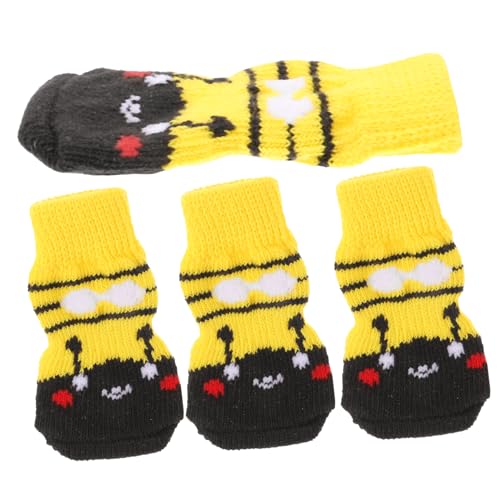 EXHUMKY 4 Stück Haustiersocken, Kompakte Hundesocken, Austauschbare Hundesocken, Waschbarer Pfotenschutz, Pfotenschutz Für Kleine Hunde, Atmungsaktive Pfotenschutzsocken Für Hunde, EXHUMKY 4 Stück Haustiersocken, Kompakte Hundesocken, Austauschbare Hundesocken, Waschbarer Pfotenschutz, Pfotenschutz Für Kleine Hunde, Atmungsaktive Pfotenschutzsocken Für Hunde, von EXHUMKY