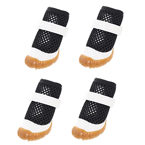 EXHUMKY 4 Stück Sommer Hundeschuhe rutschfeste Mesh Hundestiefel für Welpen und Kleine Hunde Atmungsaktive Pfotenschutz für Drinnen und Draußen EXHUMKY 4 Stück Sommer Hundeschuhe rutschfeste Mesh Hundestiefel für Welpen und Kleine Hunde Atmungsaktive Pfotenschutz für Drinnen und Draußen von EXHUMKY