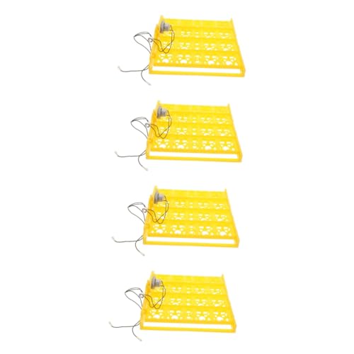 EXHUMKY 4 Stück Inkubator Eierablage Dash Eierkocher Mini-Eier Spender Grübler Hühnerbrutkasten Veranstalter Wachtel-Feeder Maschine Zur Herstellung Von Hühnerpaletten Plastik Yellow von EXHUMKY