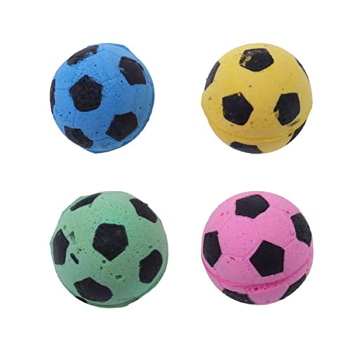 EXHUMKY 4 Stück Katzenbälle aus Weiche Fußballspielzeuge für Katzen Fördert und Schützt Möbel Interaktives Katzenspielzeug mit Lustigem Design EXHUMKY 4 Stück Katzenbälle aus Weiche Fußballspielzeuge für Katzen Fördert und Schützt Möbel Interaktives Katzenspielzeug mit Lustigem Design von EXHUMKY