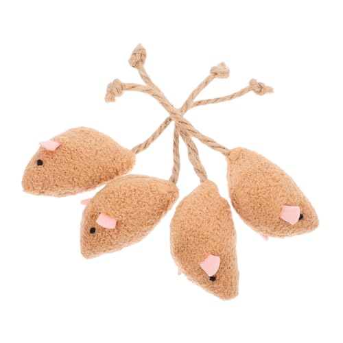 EXHUMKY 4 Stück Simulierte Plüschmaus, Katzenfänge, Katzenfangmaus, Katzenplüschmaus, Spielzeugmaus, Hundespielzeug, Fangspielzeug, Katzenmaus, Plüsch, Katzenspielzeug, Bewegliche, EXHUMKY 4 Stück Simulierte Plüschmaus, Katzenfänge, Katzenfangmaus, Katzenplüschmaus, Spielzeugmaus, Hundespielzeug, Fangspielzeug, Katzenmaus, Plüsch, Katzenspielzeug, Bewegliche, von EXHUMKY